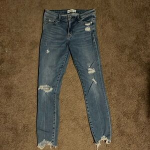 Destroyed Denim Skinny Jeans